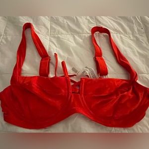 Victoria's Secret red balconette bikini top
